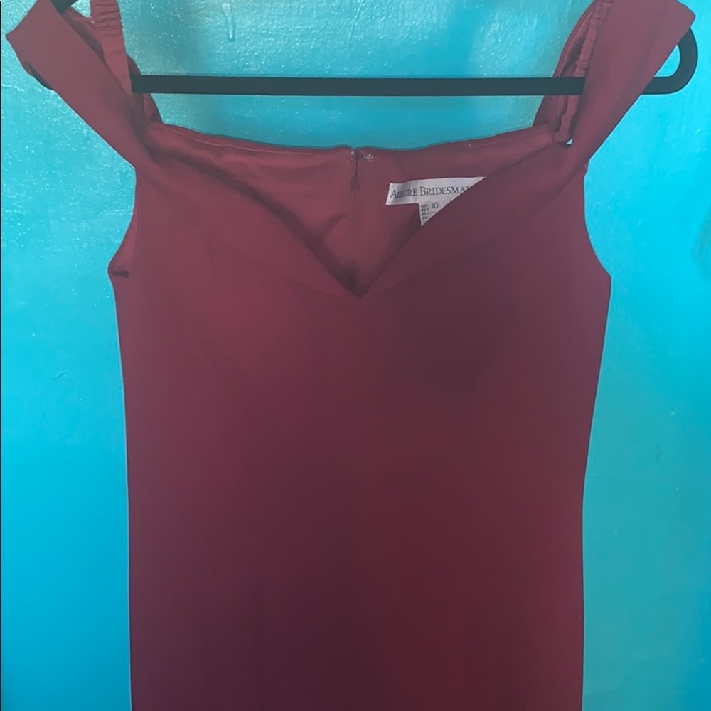 Burgundy over the shoulder dress- Only used once !